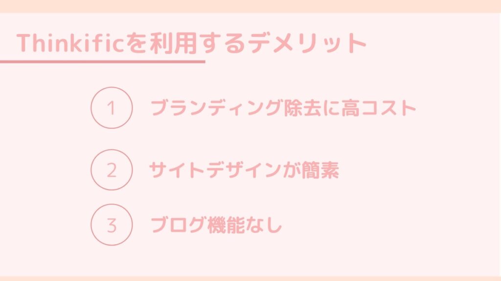 thinkificデメリット
