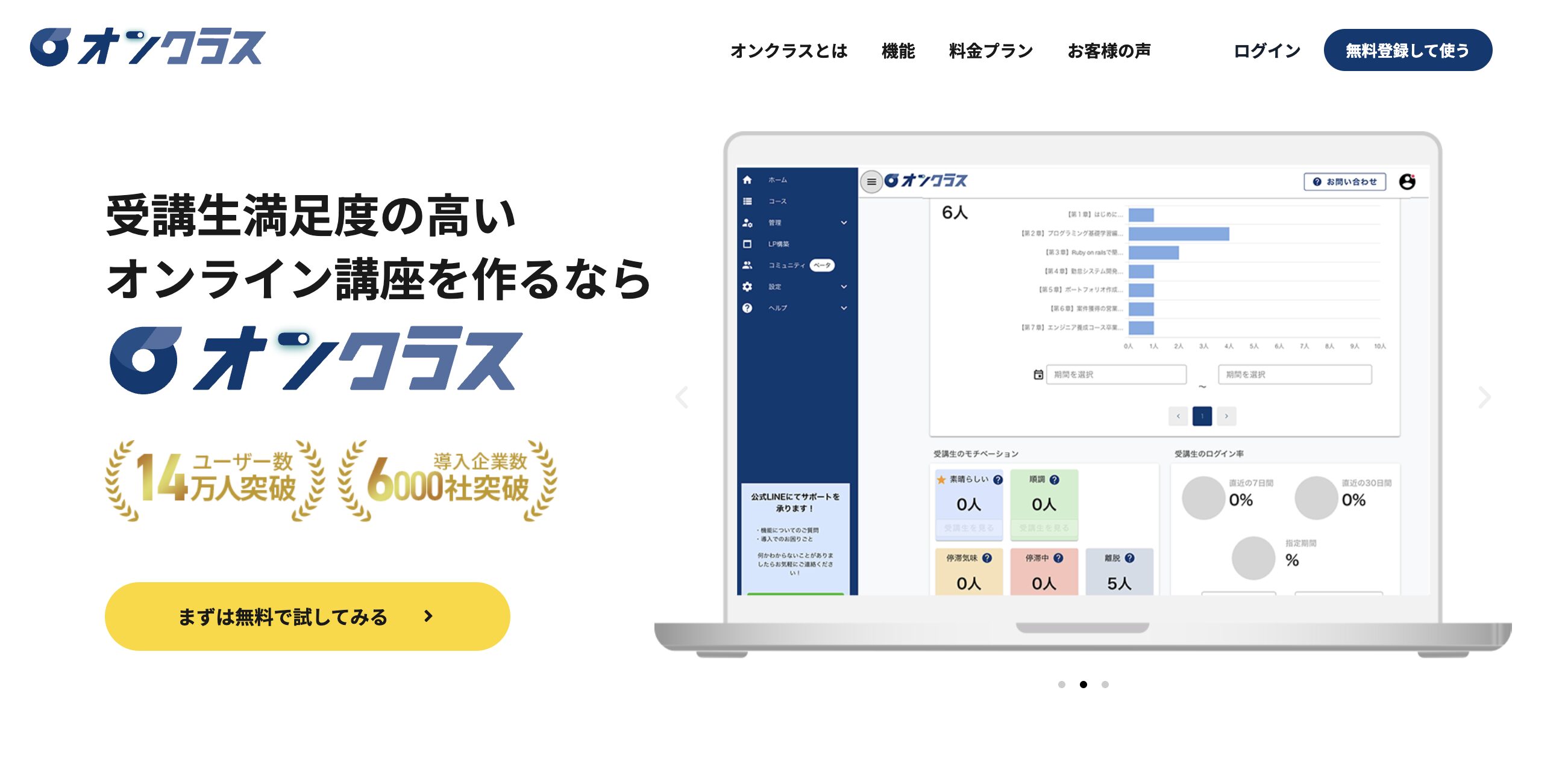 オンクラスサイト画像