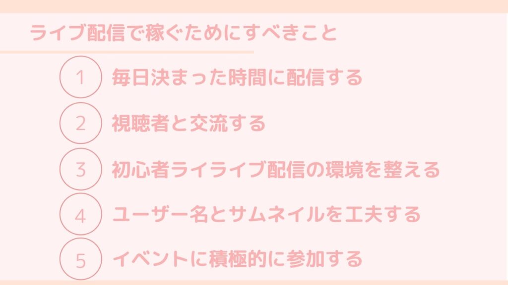 ライブで稼ぐためにすべきこと