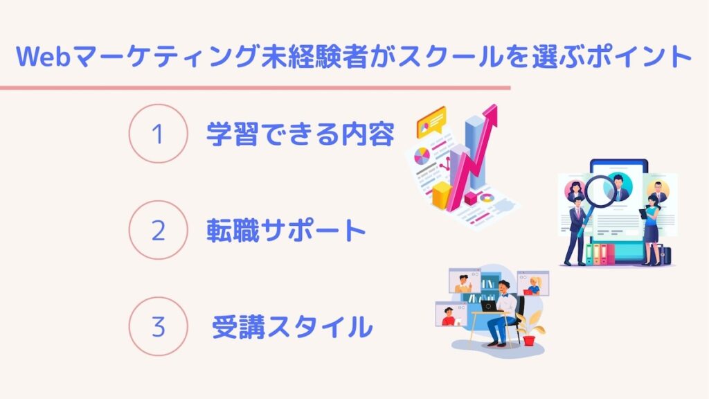 Webマーケティングスクールを選ぶポイント