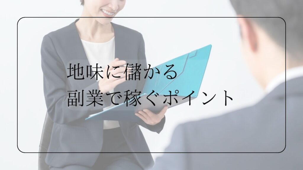 地味に儲かる副業でポイント