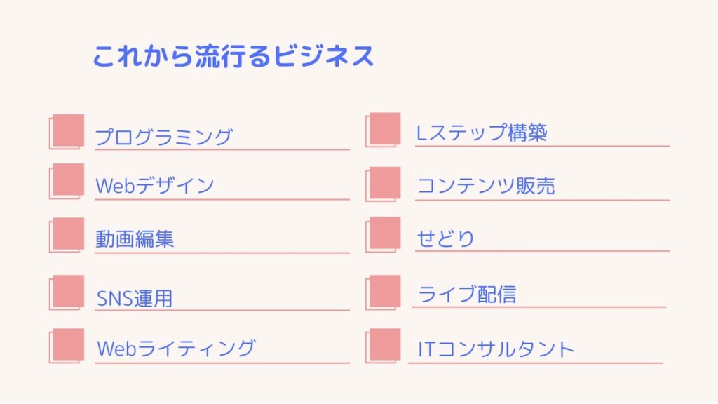 これから流行るビジネス