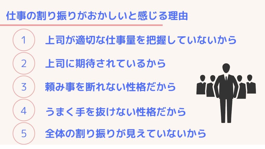 仕事の割り振りがおかしいと感じる理由