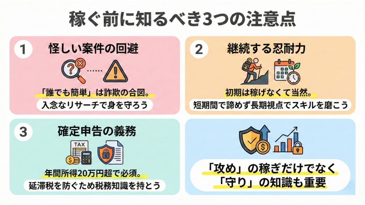 頭が悪くても儲かる仕事をする際の3つの注意点