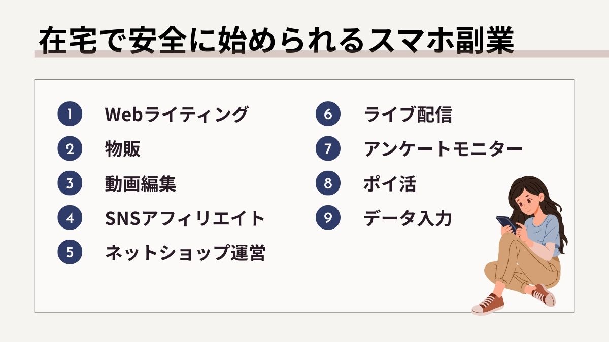 在宅で安全に始められるスマホ副業