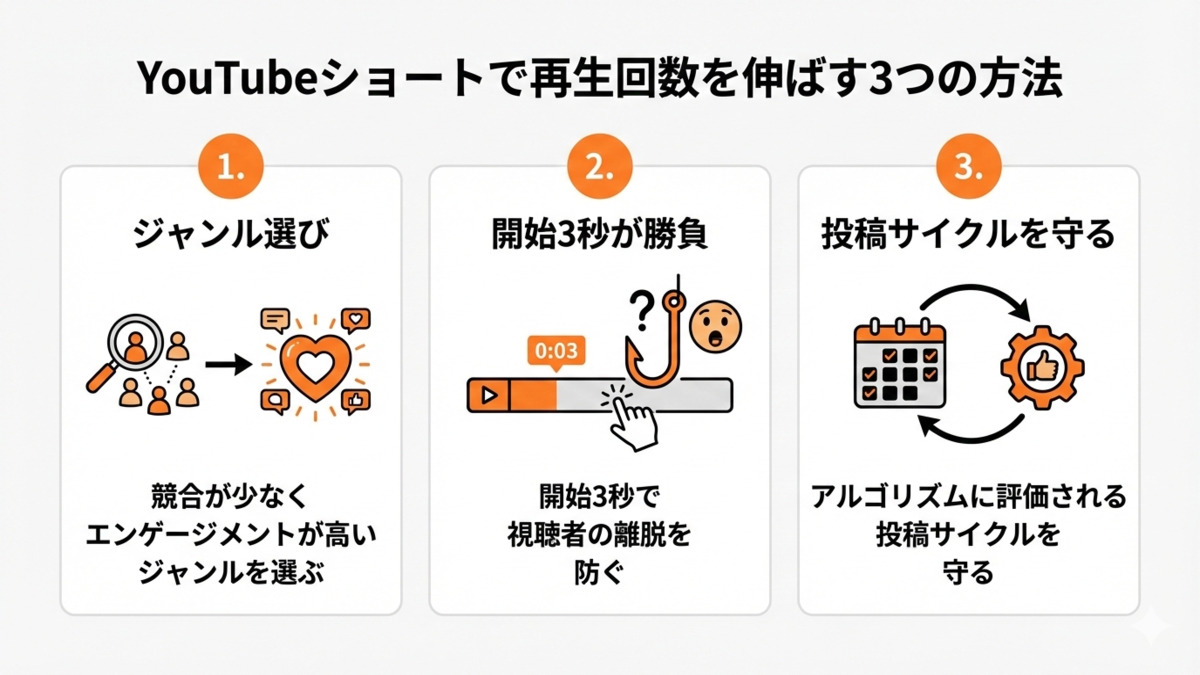 YouTubeショートで再生回数を伸ばす方法