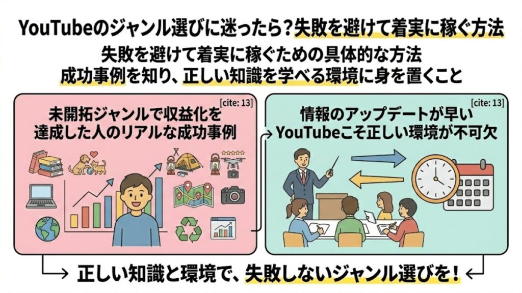 YouTubeのジャンル選びに迷ったら?失敗を避けて着実に稼ぐ方法