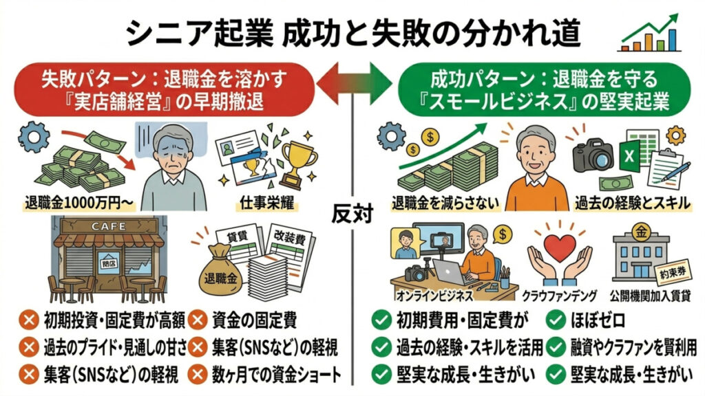 シニア起業の成功例と失敗例は?