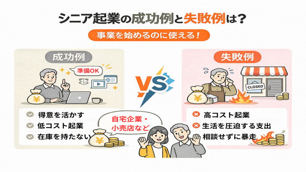 シニア起業の成功例と失敗例は？