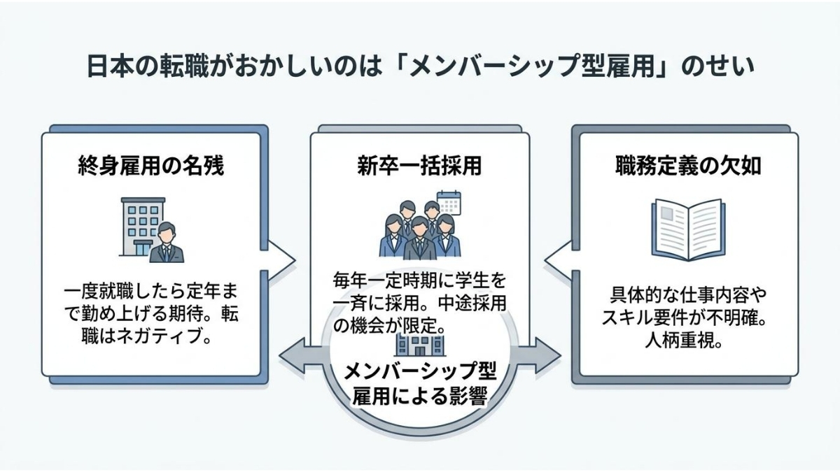 日本の転職がおかしいのは「メンバーシップ型雇用」のせい
