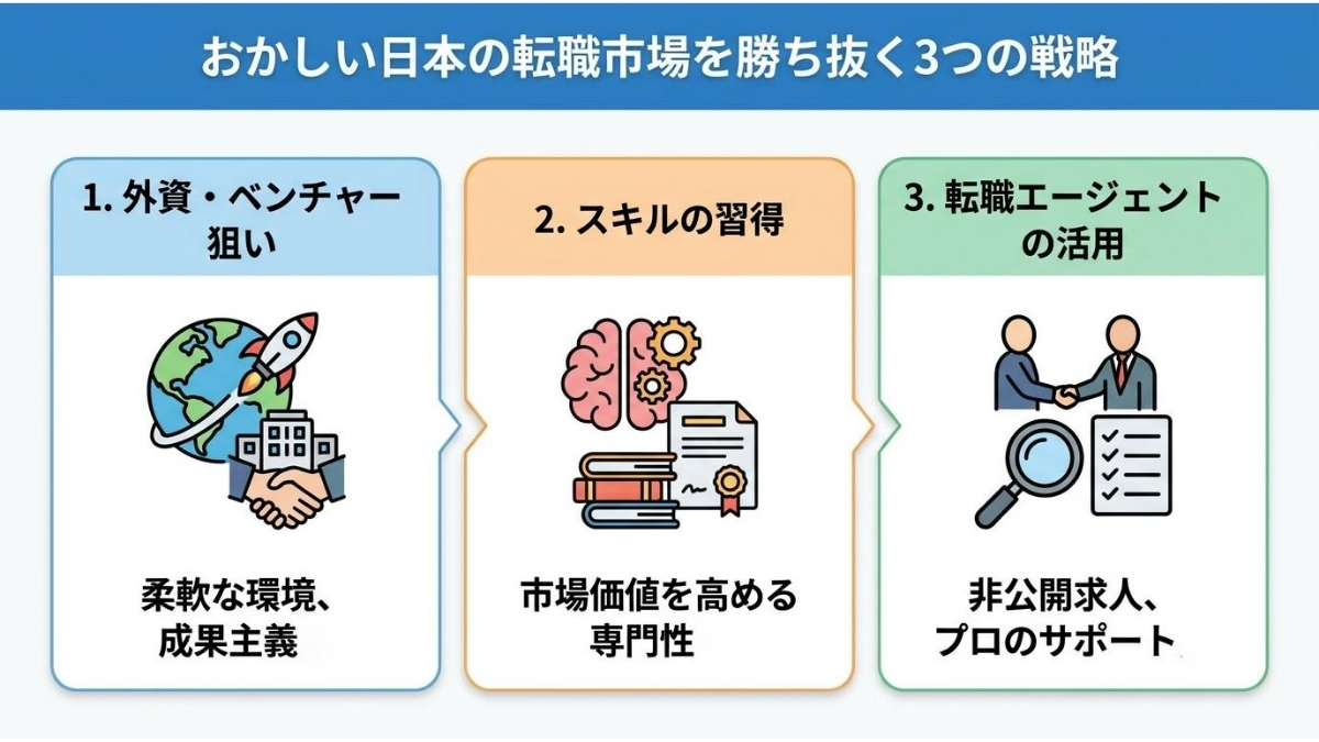 おかしい日本の転職市場を勝ち抜く3つの戦略
