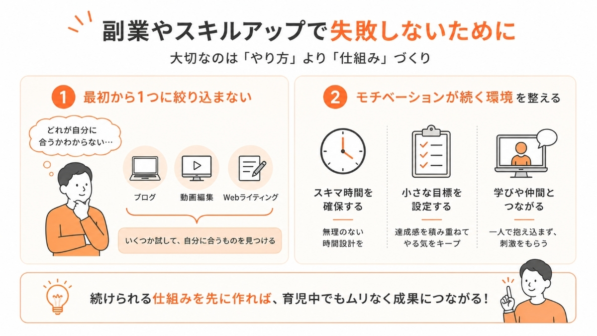 副業やスキルアップで失敗しないために